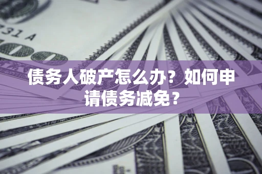 北京债务人破产怎么办？如何申请债务减免？